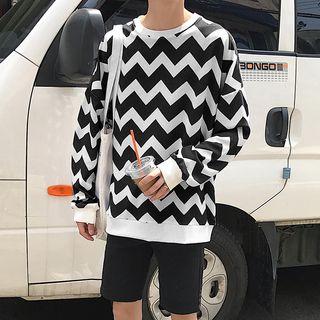 Wavy Striped Sweatshirt