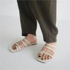 Toe-loop Woven Slide Sandals