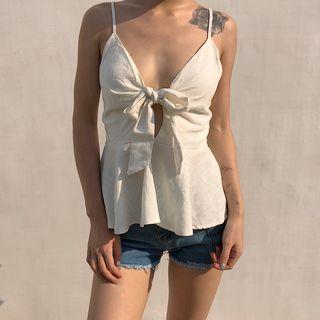 Spaghetti Strap Ribbon Top