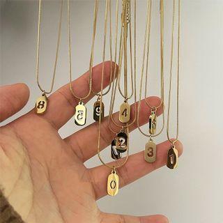 Numerical Tag Pendant Alloy Necklace (various Designs)