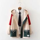 Hooded Color-block Loose-fit Jacket