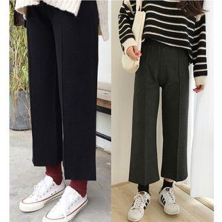 Seam Front Wide-leg Pants