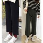 Seam Front Wide-leg Pants