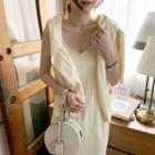 Knit Cardigan & Long Dress Set Ivory - One Size
