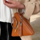 Round Top Handle Zip Handbag