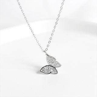 Rhinestone Butterfly Necklace As Shown In Figure - One Size
