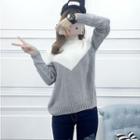 Color Block Knit Sweater