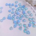 Set Of 50: Heart Faux Crystal Nail Art Decoration Set Of 50 - Sp036 - Heart - Blue - One Size