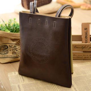 Embossed Faux Leather Shopper Bag