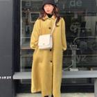 Quilted Single-breasted Midi Coat