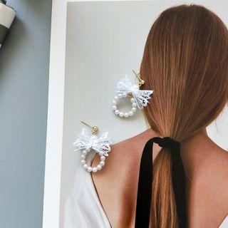 Faux Pearl Lace Earring/ Clip-on Earring