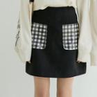 Check Pocket A-line Skirt