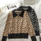 Leopard Print Collared Sweater