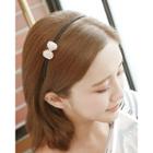 Faux-pearl Bow Slim Hair Band
