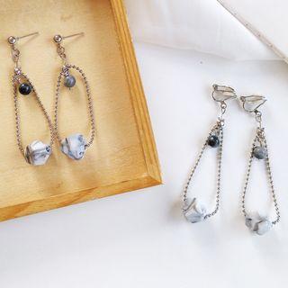 Ink Print Drop Earring