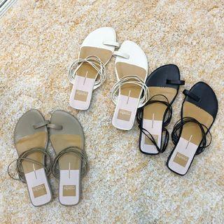 Toe Loop Ankle Strappy Sandals