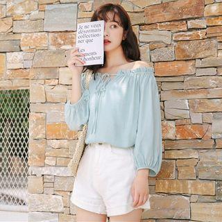 Off Shoulder Smocked Top