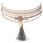 Layered Necklace Light Color - Three Layers - Light Color