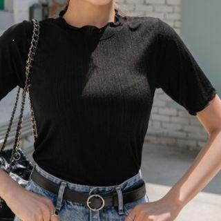 Plus Size Lettuce-edge Slim-fit T-shirt