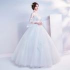 Embroidery Wedding Ball Gown