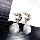 Faux Pearl Drop Statement Earring Gold - One Size