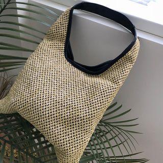Woven Straw Hobo Bag