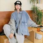 Two-tone Loose-fit Denim Jacket