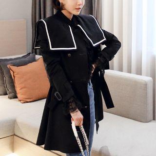 Double-breasted Sailor Collared Trench Jacket