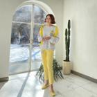 Drop-shoulder Smile Print Sweatshirt