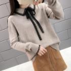 Lace Bow Accent Sweater