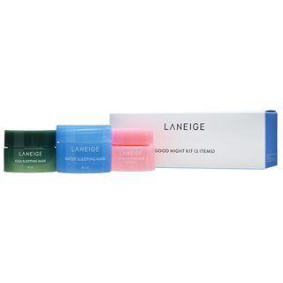 Laneige - Sleeping Care Good Night Kit: Water Sleeping Mask 15ml + Lip Sleeping Mask 3g + Eye Sleeping Mask 5ml 3 Pcs