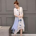 Set: Light Jacket + Printed Dress