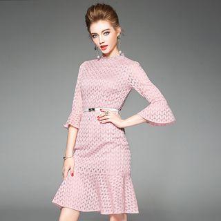 3/4-sleeve Sheath Mermaid Dress