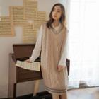 Knit Vest Skirt Almond - One Size