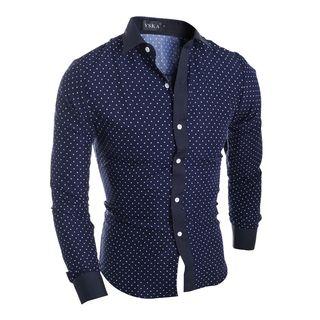 Star Print Long Sleeve Shirt