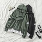 Set: Mock Two-piece Hoodie + Belt Bag