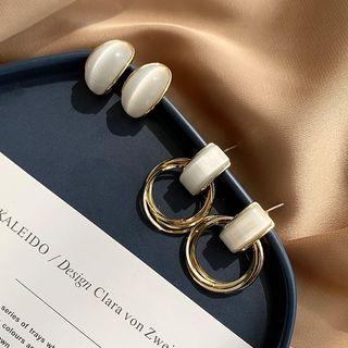 Acrylic Bead Stud Earring / Hoop Drop Earring
