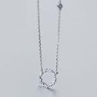 925 Sterling Silver Rhinestone Sterling Silver Necklace