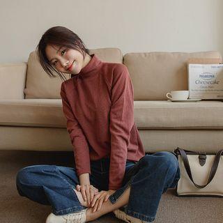 Raglan Mock-neck Napped Top