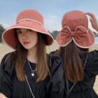 Bow Piped Sun Hat