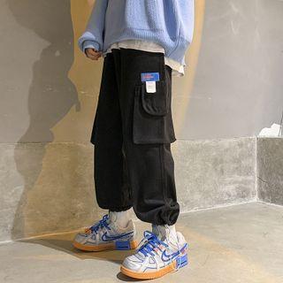 Drawstring-cuff Loose Fit Cargo Pants