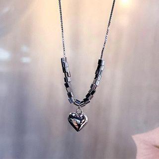 Bead Pendant / Stainless Steel Necklace / Set