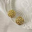 Geometric Alloy Round Earring 1 Pair - Gold - One Size