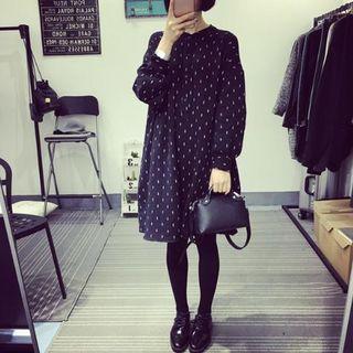 Long-sleeve Printed Sweatshirt Dress