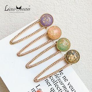 Gold Leaf Faux Pearl Hair Clip