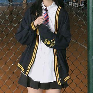 Neck Tie Shirt / Cardigan / Set