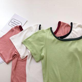 Contrast Round Neck T-shirt