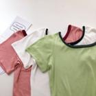 Contrast Round Neck T-shirt