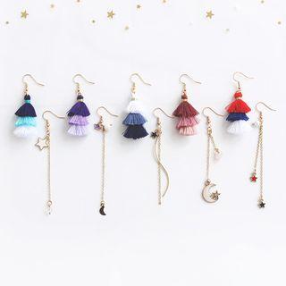 Non-matching Tassel Dangle Earring (various Designs)