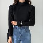 Turtle-neck Raglan-sleeve Top